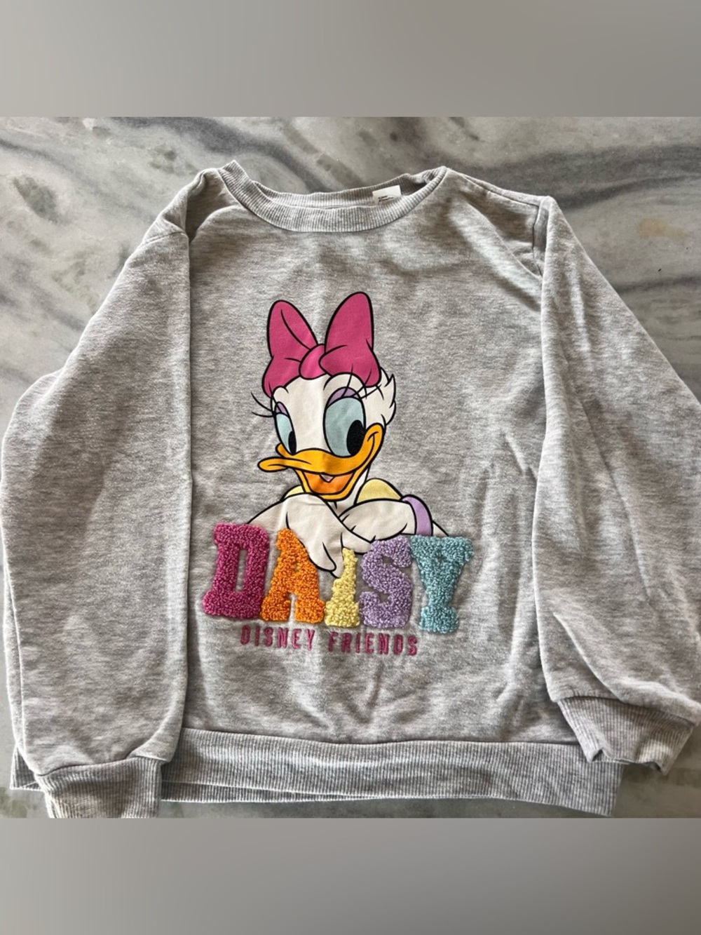 Disney Daisy Duck Grey Pullover Sweatshirt Size 6x